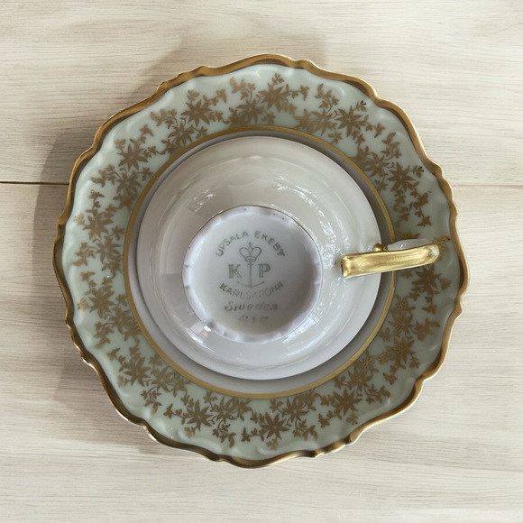 Vintage Swedish Demitasse Cup and Saucer Karlskrona Upsala Ekeby - Picture 8 of 9